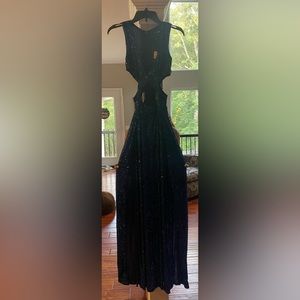 Blue sequin formal dress
